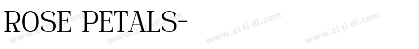 ROSE PETALS字体转换